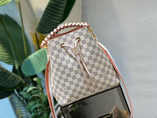 Modern Luxury Woven Leather Bucket Bag