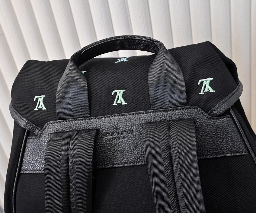 Elegant Refined Embroidered Denim Backpack