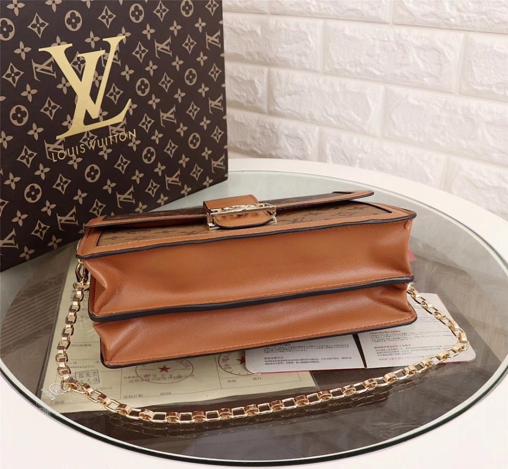 Stylish Premium Monogram Leather Top Handle Bag