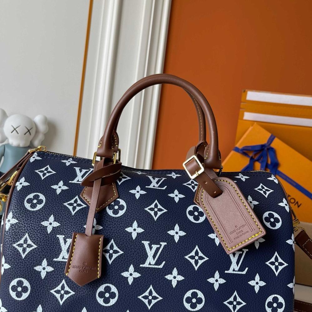 Speedy P9 Bandouliere Monogram Leather Top Handle Bag