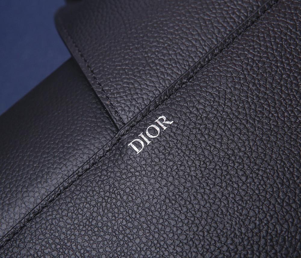 Saddle Black Calfskin Shoulder Bag