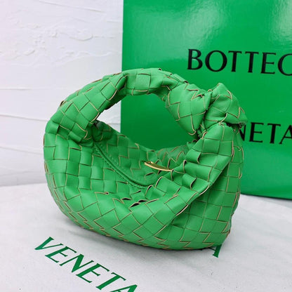 Modern Woven Lambskin Top Handle Bag