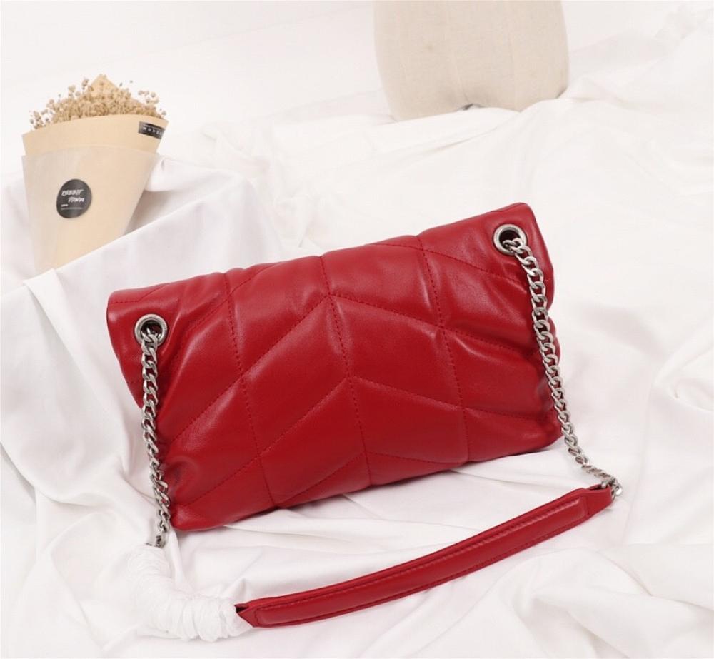 Classic Italian-Inspired Silver Quilted Leather Shoulder Bag