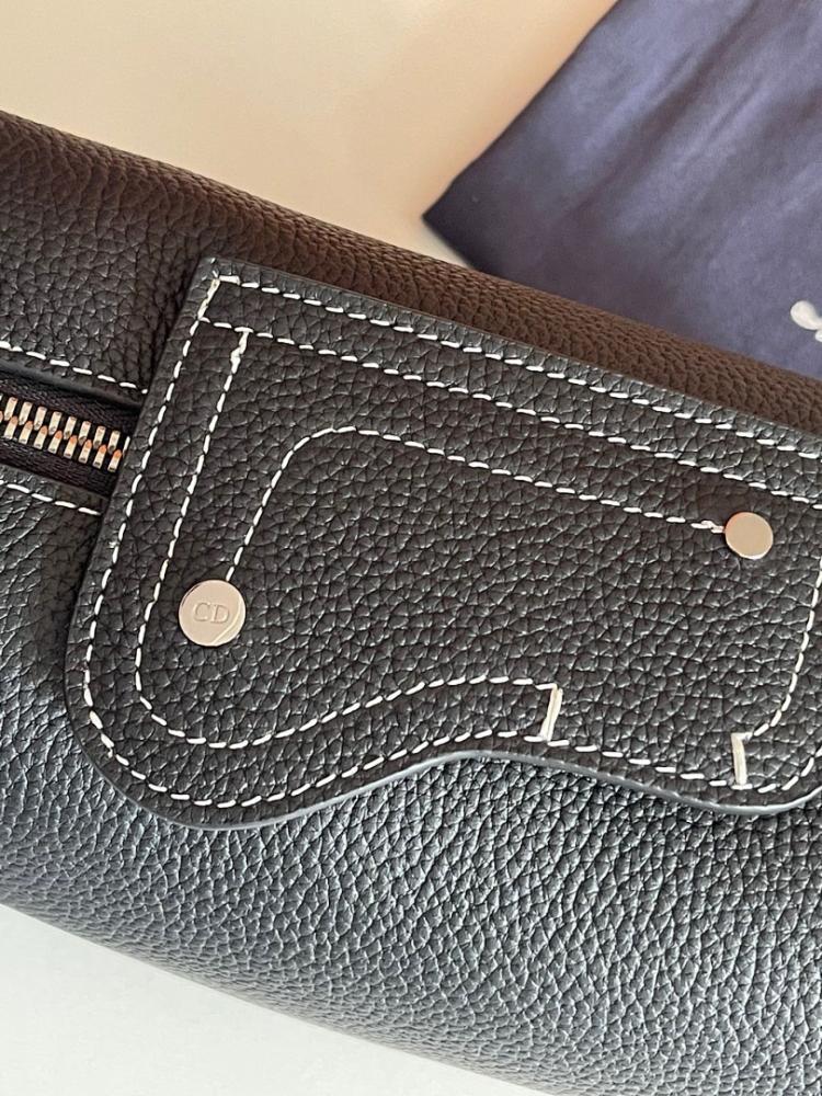 Luxury Stylish Black Printed Calfskin Shoulder Bag