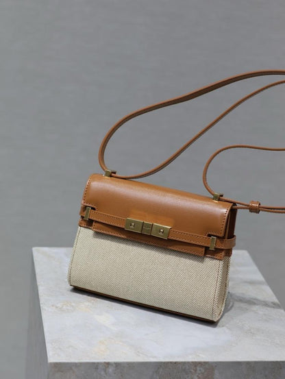 Modern Refined Leather Crossbody Bag