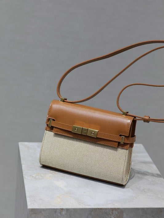 Modern Refined Leather Crossbody Bag