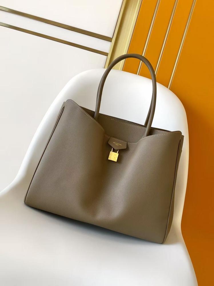 Gold Calfskin Top Handle Bag