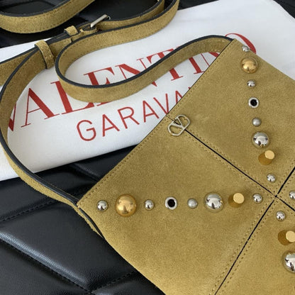 Studded Leather Shoulder Bag