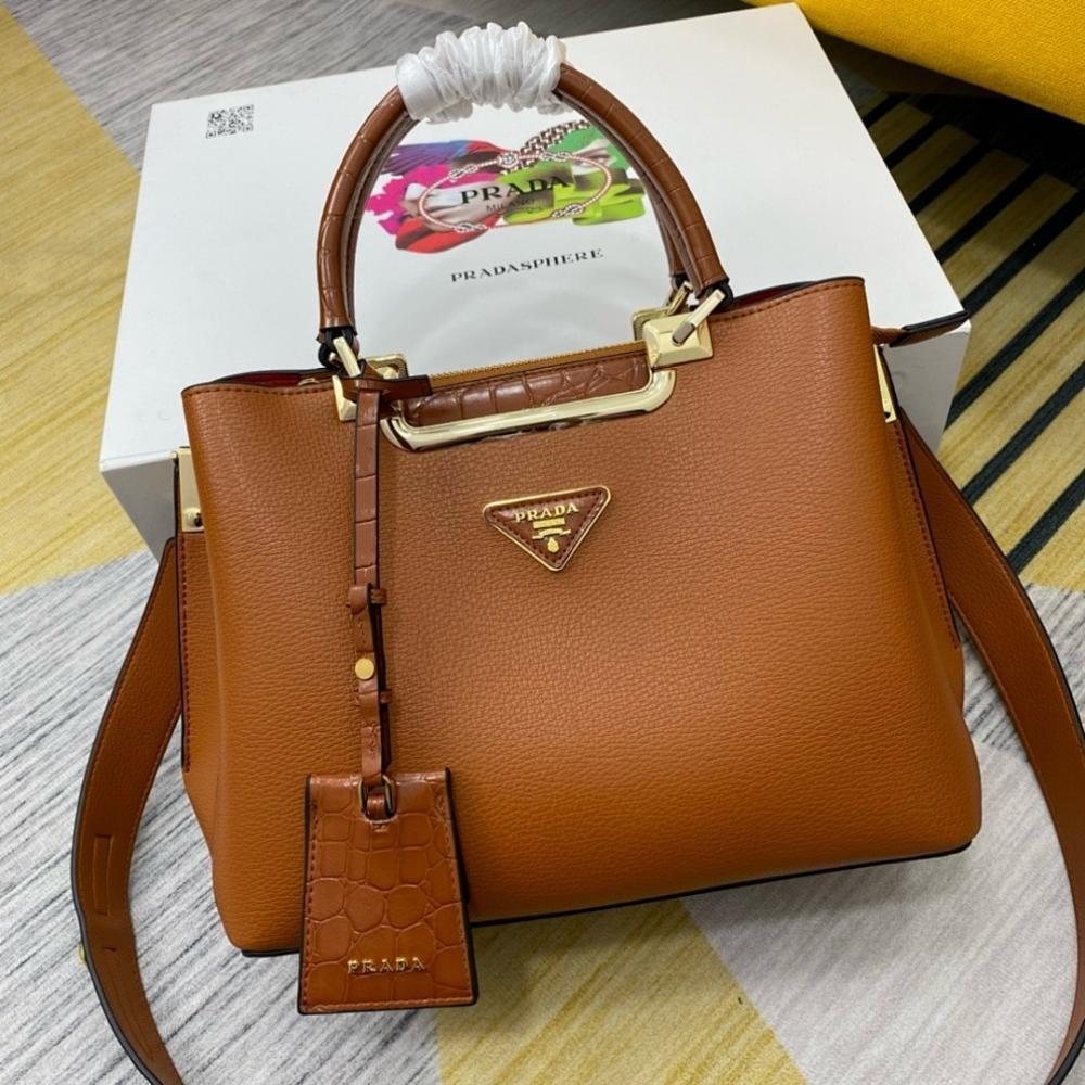 Modern Italian-Inspired Calfskin Top Handle Bag