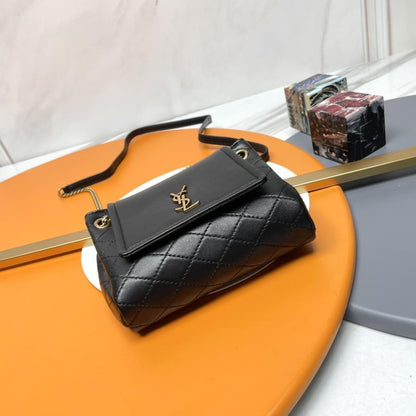 Embroidered Leather Top Handle Bag