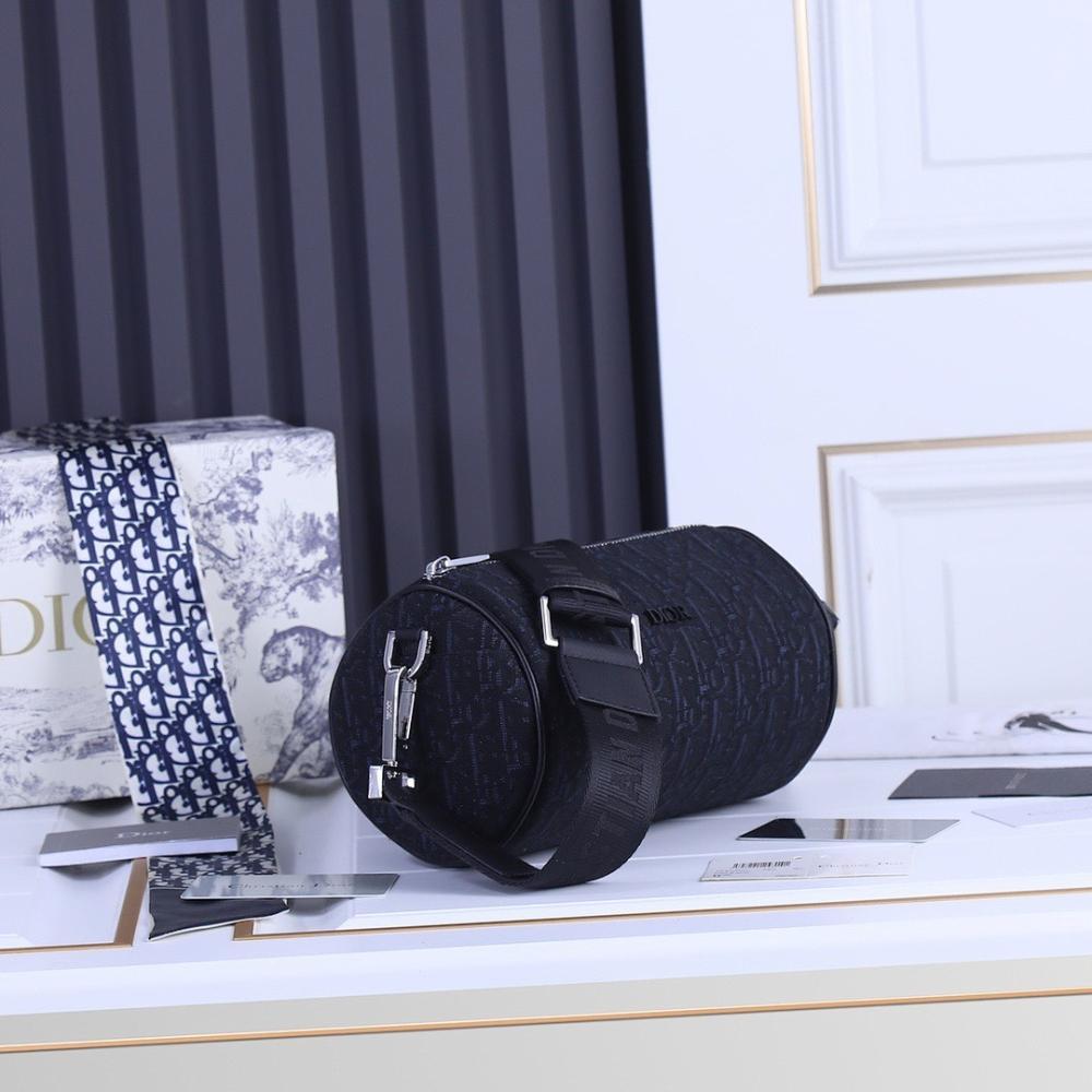 Modern Black Printed Calfskin Shoulder Bag – Special Edition