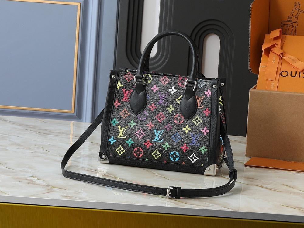 Modern Italian-Inspired Monogram Leather Shoulder Bag