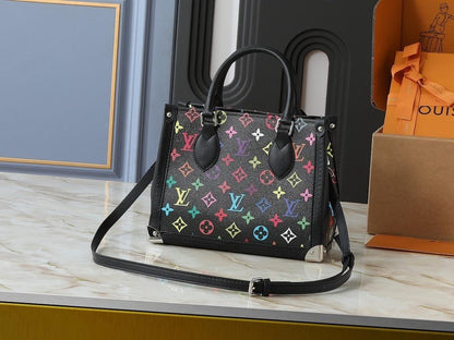 Modern Italian-Inspired Monogram Leather Shoulder Bag