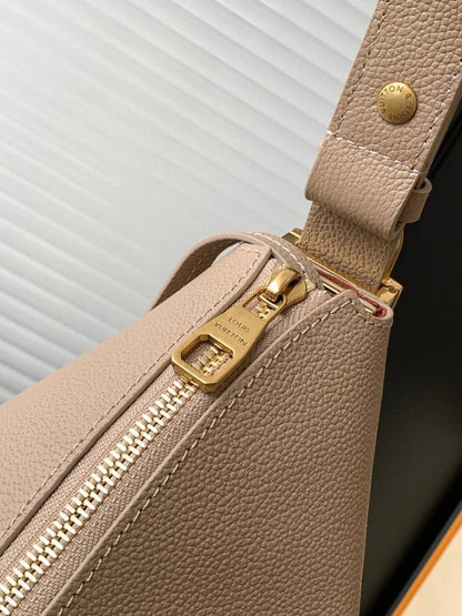 Modern Italian-Inspired Monogram Leather Top Handle Bag