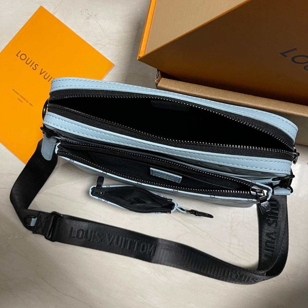Modern Refined Monogram Leather Shoulder Bag