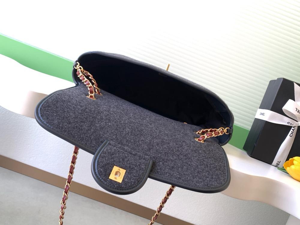 Gold Leather Top Handle Bag