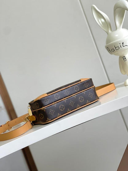 Modern Monogram Leather Shoulder Bag