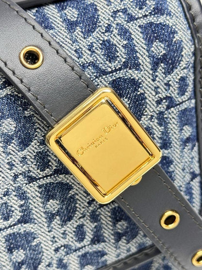 Luxury Stylish Blue Calfskin Shoulder Bag