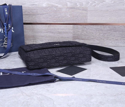 Modern Luxury Black Studded Jacquard Shoulder Bag