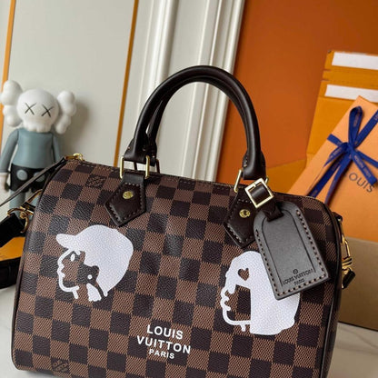 Speedy Bandouliere Monogram Calfskin Crossbody Bag