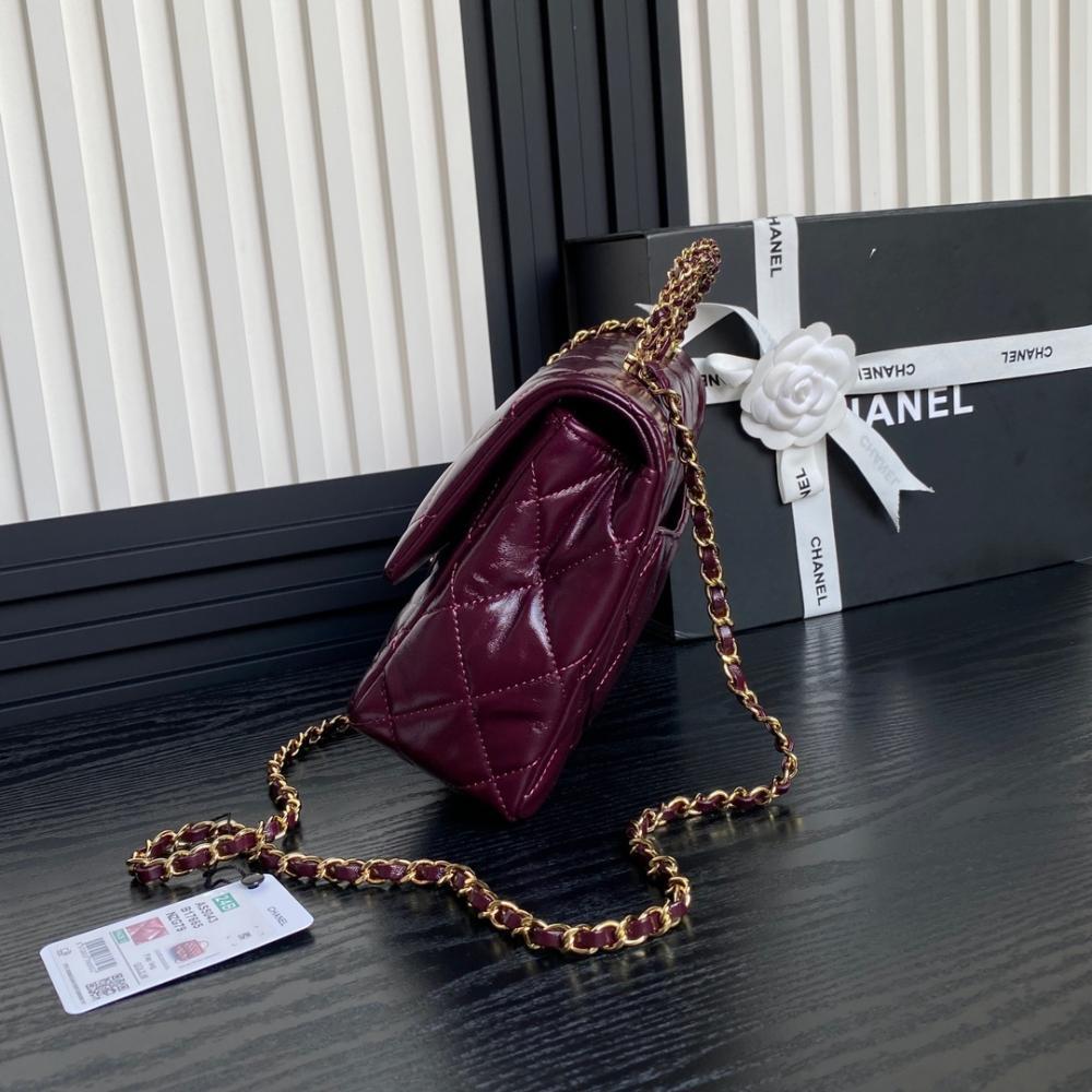 Elegant Lambskin Top Handle Bag