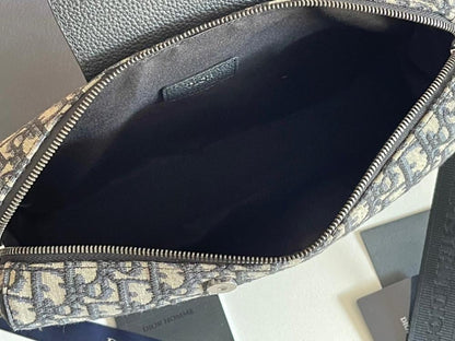 Modern Premium Black Printed Calfskin Shoulder Bag