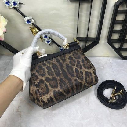 Birkin Printed Leather Shoulder Bag