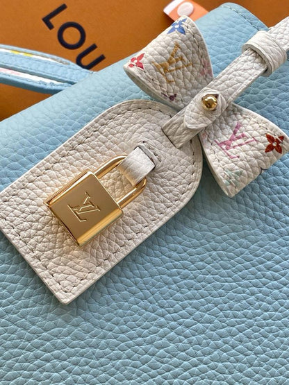 Capucines Mini in Sky Blue Taurillon