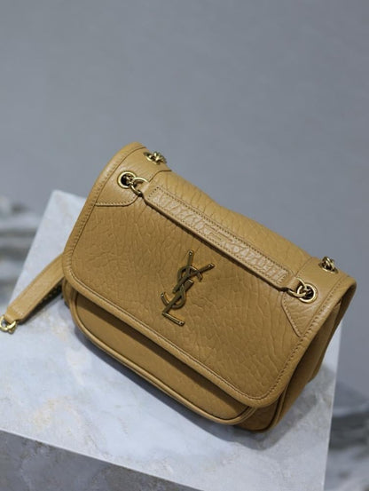 Luxury Gold Leather Shoulder Bag – Special Edition