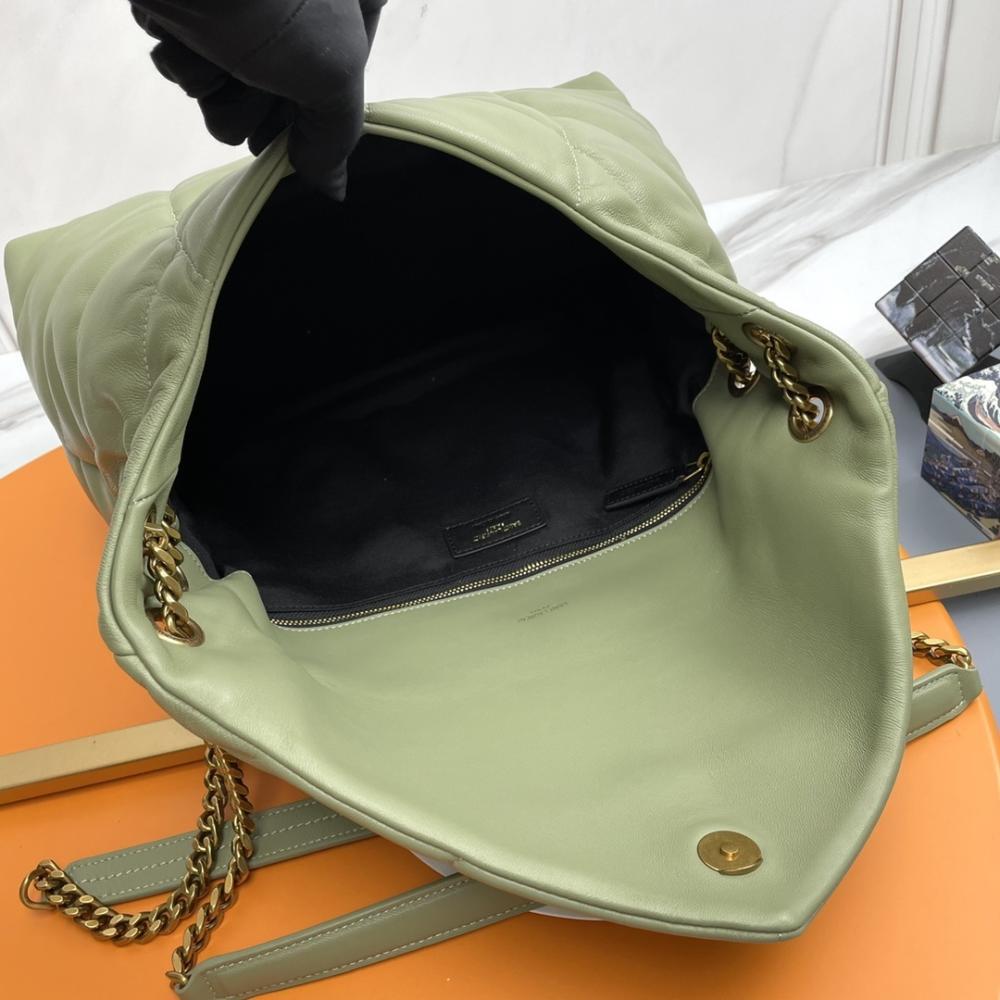 Alma Green Quilted Lambskin Shoulder Bag
