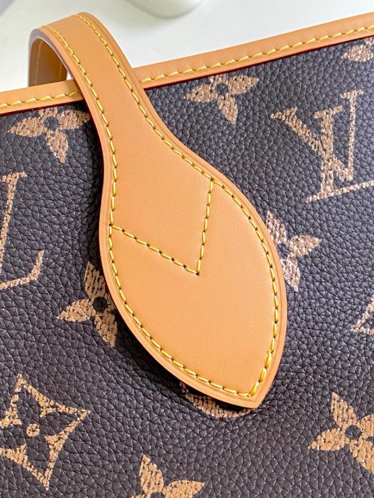 Modern Italian-Inspired Monogram Leather Top Handle Bag