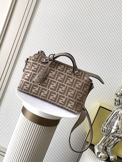 Embroidered Calfskin Shoulder Bag