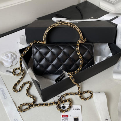 Luxury Leather Top Handle Bag