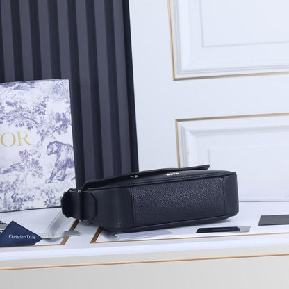 Luxury Black Printed Calfskin Shoulder Bag – Special Edition
