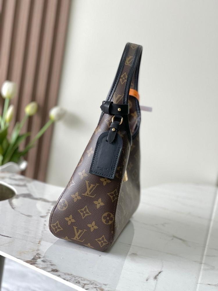 Stylish Premium Monogram Leather Hobo Bag