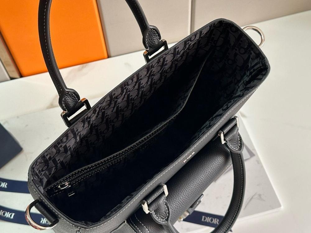 Classic Black Printed Leather Shoulder Bag – Limited Edition