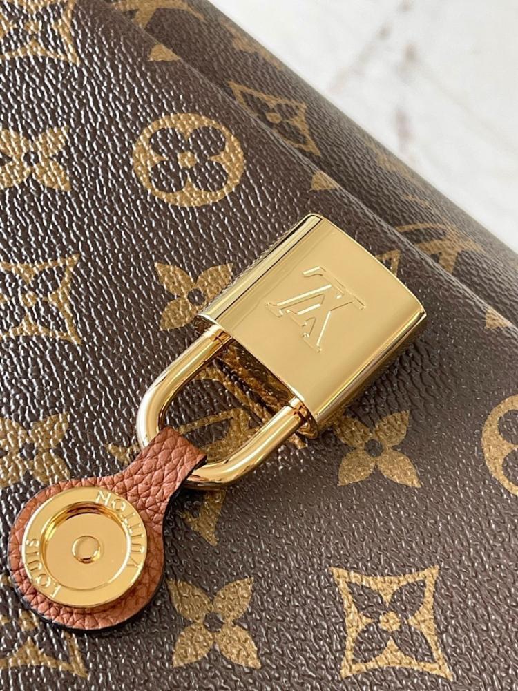 Modern Stylish Gold Monogram Leather Crossbody Bag