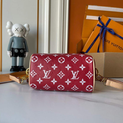 Alma Monogram Leather Shoulder Bag