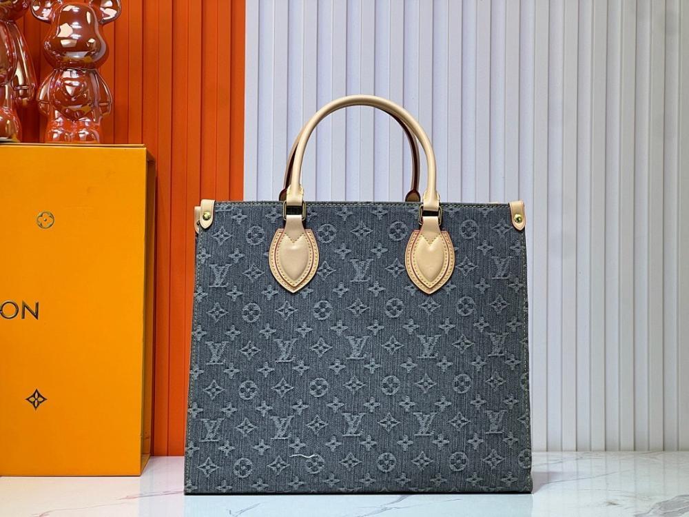 OnTheGo Monogram Denim Shoulder Bag