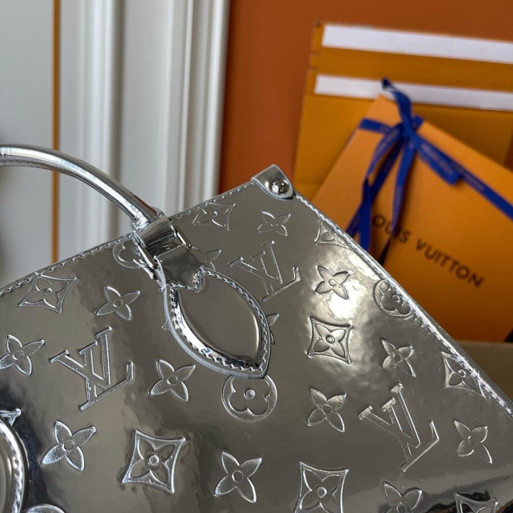 OnTheGo Silver Monogram Tote Bag