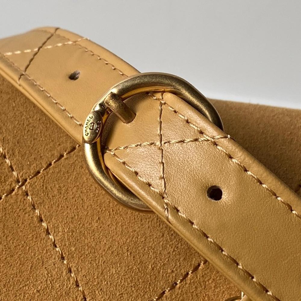 Gold Leather Hobo Bag