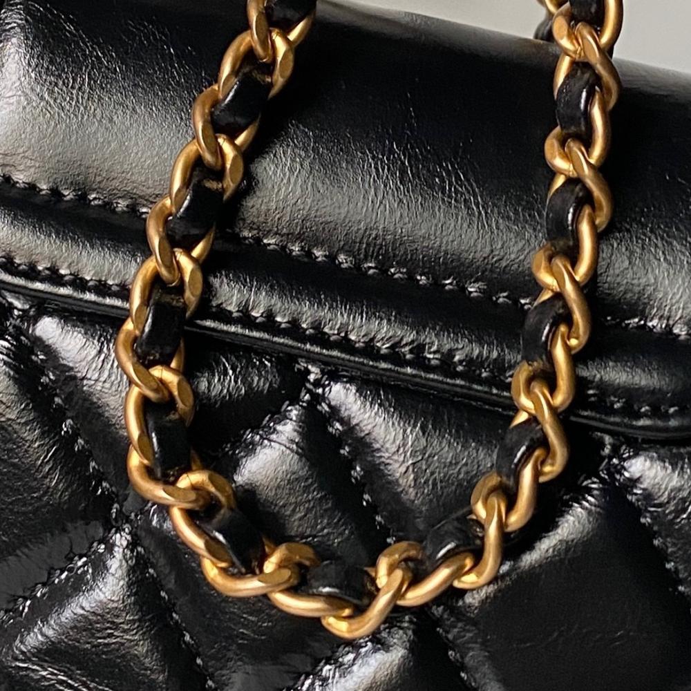 Leather Top Handle Bag