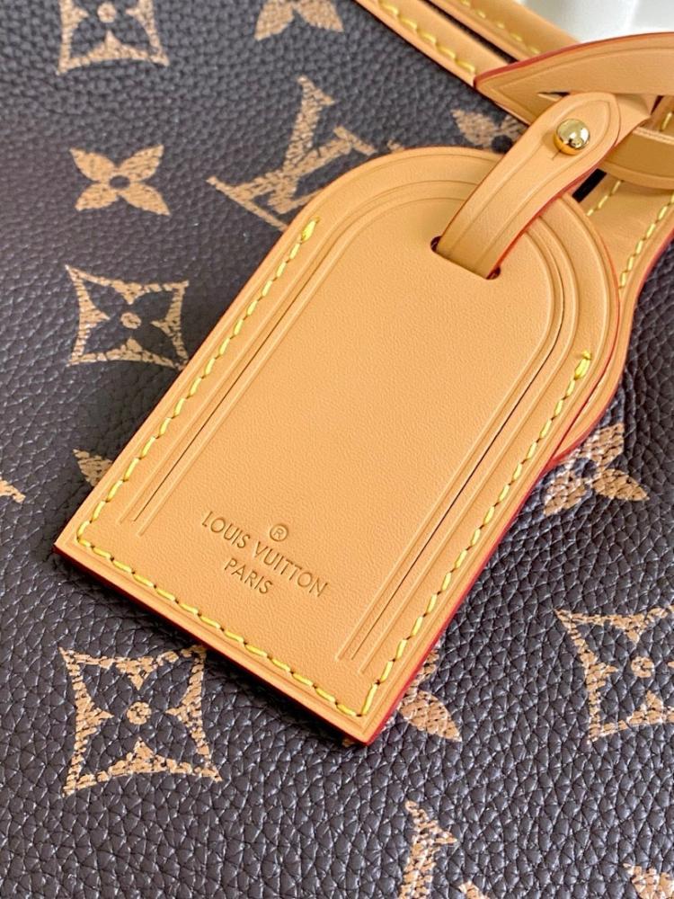 Modern Italian-Inspired Monogram Leather Top Handle Bag
