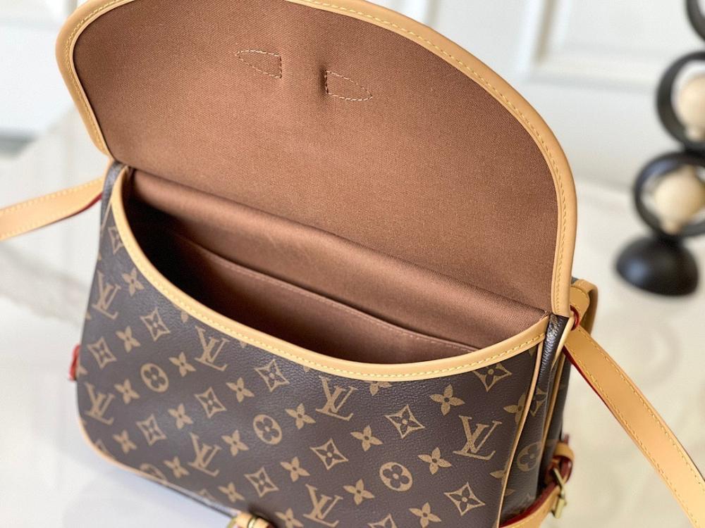 Modern Italian-Inspired Monogram Leather Shoulder Bag