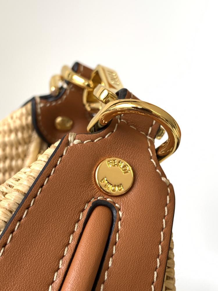 Gold Woven Top Handle Bag
