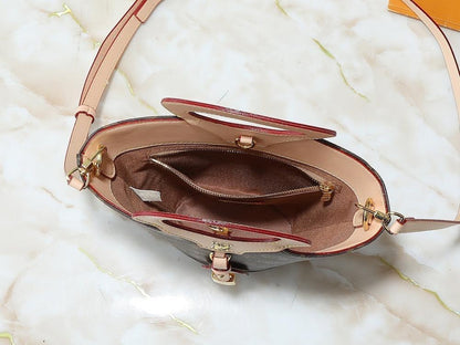 Modern Italian-Inspired Monogram Leather Travel Bag