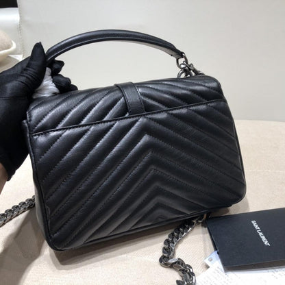 Classic Leather Top Handle Bag