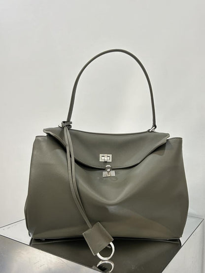 Luxury Leather Top Handle Bag