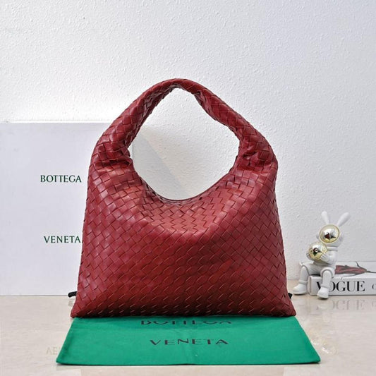 Woven Leather Top Handle Bag