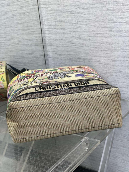 Embroidered Top Handle Bag